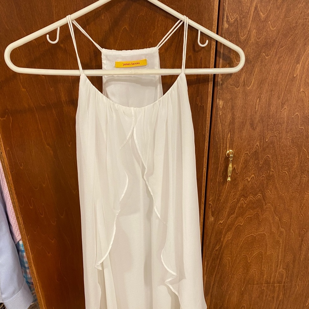 White Chiffon Mini Dress